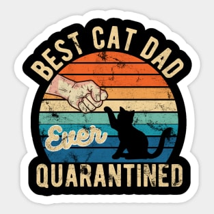 Best cat dad ever quarantined fathers day gifts 2020 quarantined Sticker